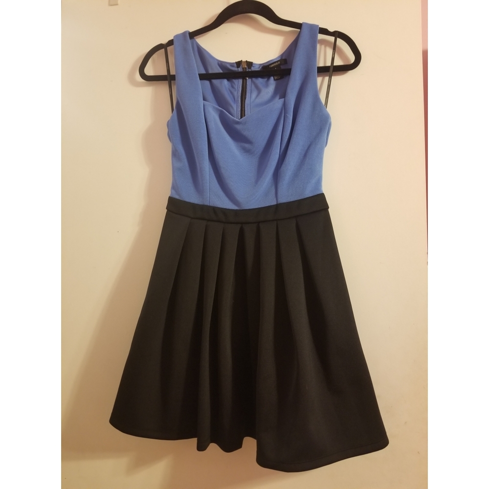 Blue and Black Dress